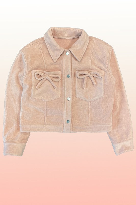 Fleece bow jacket