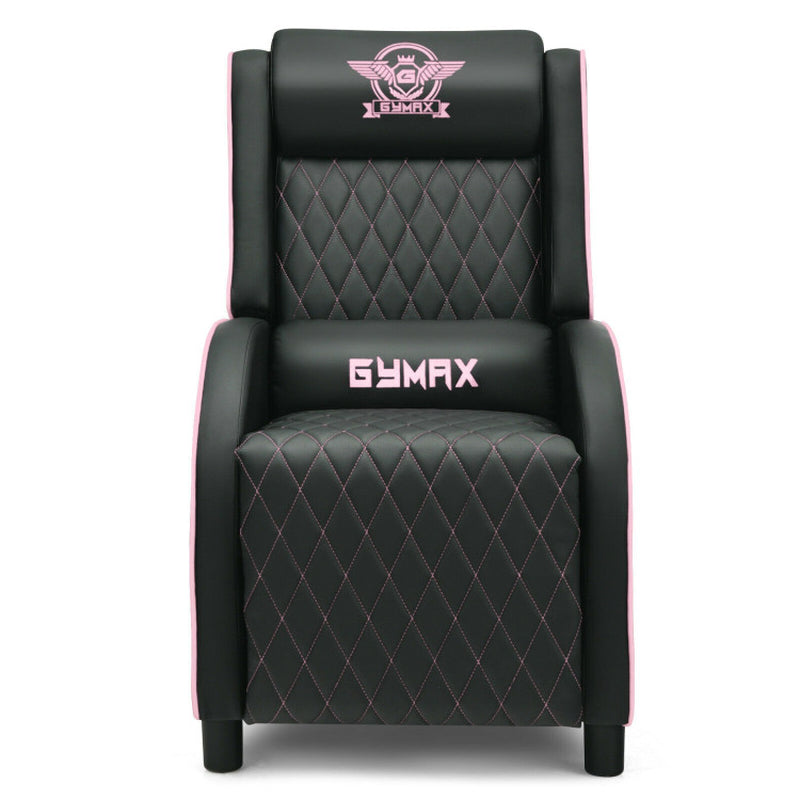 Massage Gaming Recliner Chair with Headrest and Adjustable Backrest