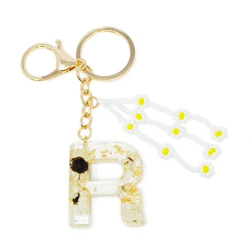 Baby Daisy Initial Key Chain