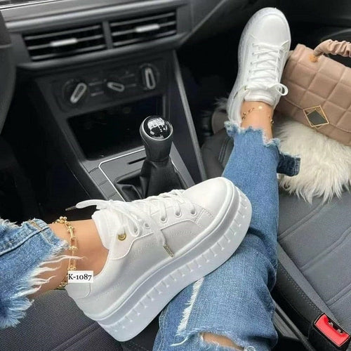 Casual Platform Women's Shoes Flat Womens Sneakers