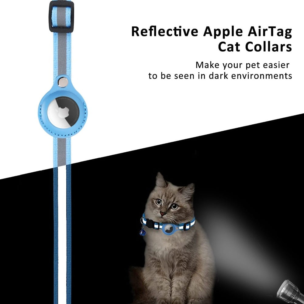 Reflective Airtag Case Collar for Cats and Dogs