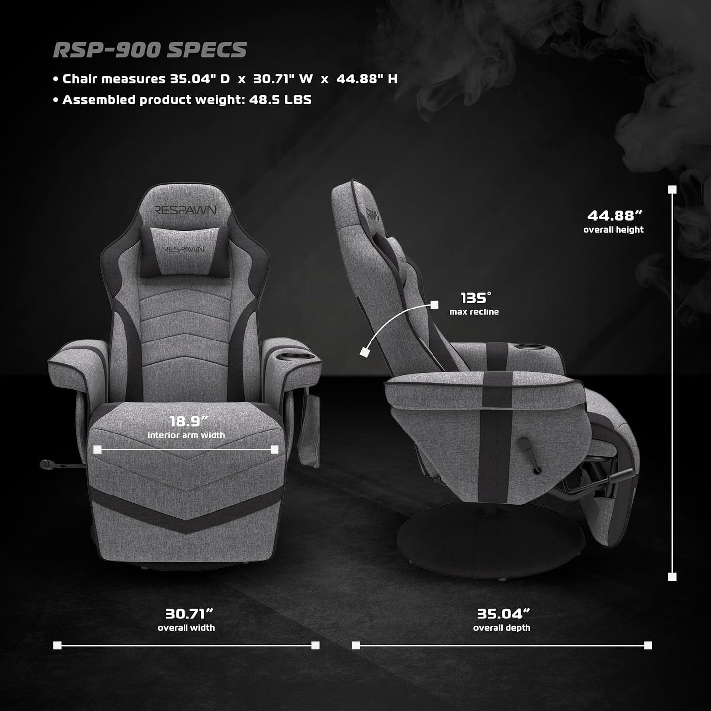 900 Gaming Recliner - Video Games Console Recliner Chair, Computer