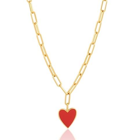 Jamie Enamel Heart Necklace