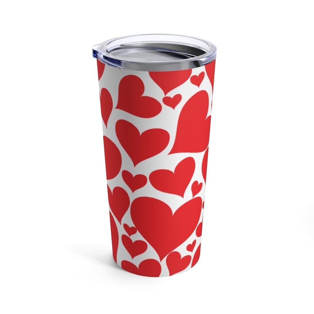 Insulated Tumbler - 20oz - Love Red Hearts - Travel Mug