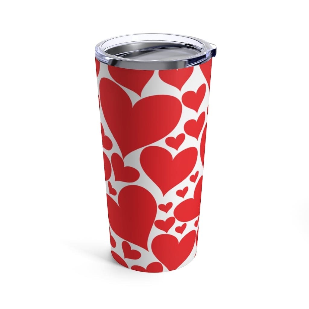 Insulated Tumbler - 20oz - Love Red Hearts - Travel Mug