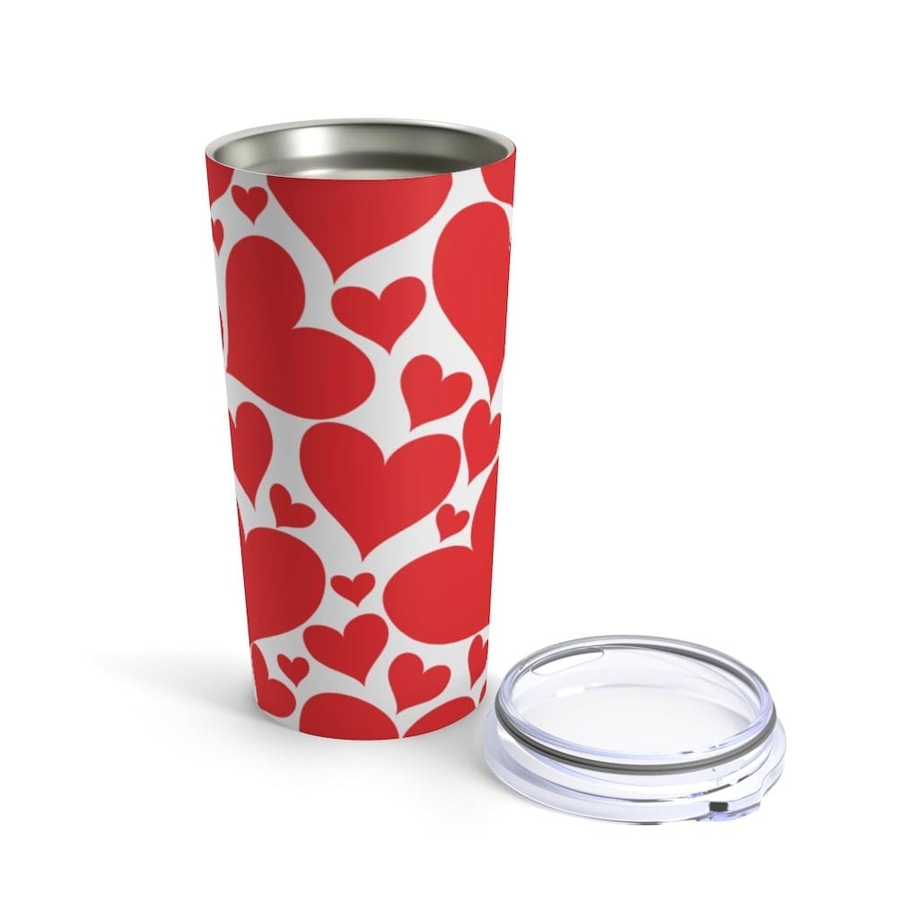 Insulated Tumbler - 20oz - Love Red Hearts - Travel Mug