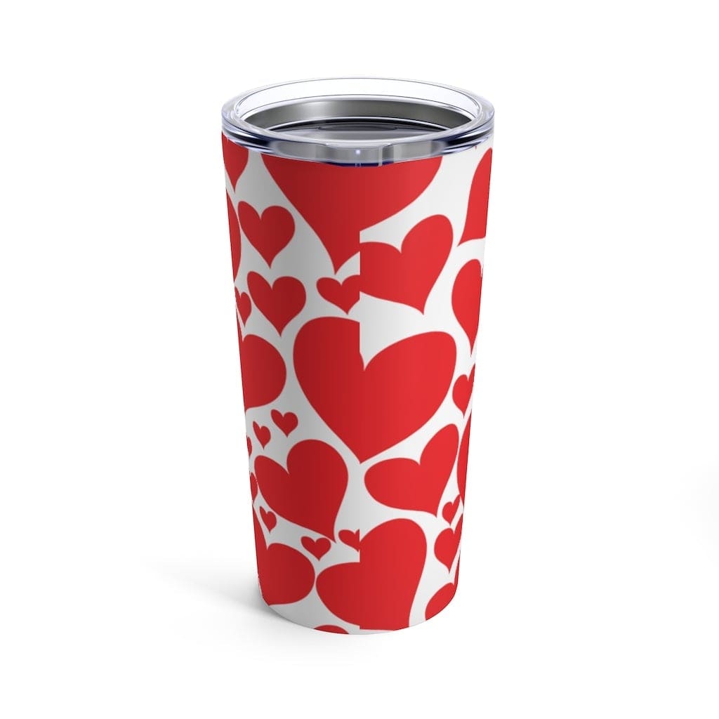 Insulated Tumbler - 20oz - Love Red Hearts - Travel Mug