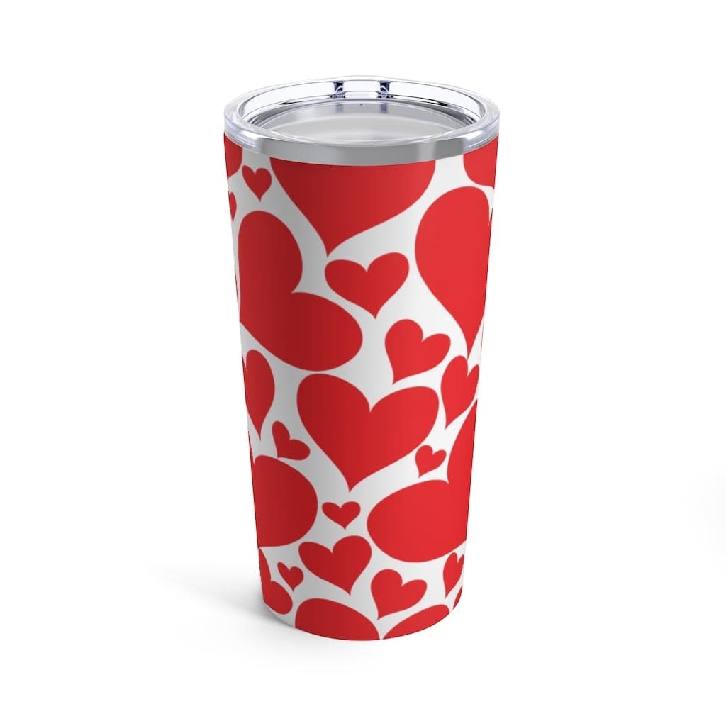 Insulated Tumbler - 20oz - Love Red Hearts - Travel Mug